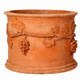 Cylinder Terracotta mit Dekor
